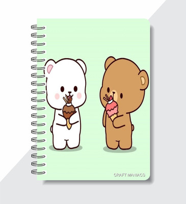 craft maniacs MILK & MOCHA 2023 COLLECTION A5 Notebook RULED 160 Pages(Multicolor)