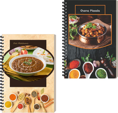ESCAPER Food Diary Notebook, Executive Journal Notepad For Office A5 Diary Ruled 160 Pages(Combo- B, Pack of 2)