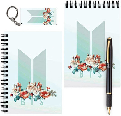 craft maniacs A6 MESSAGE PADS + ONE KEYRING A6 Note Book UNRULED 120 Pages(Multicolor, Pack of 2)