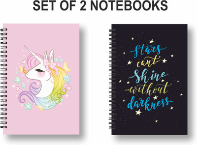 ROT RIX combo of 2 Notebooks A5 Diary Ruled 144 Pages(Multicolor, Pack of 2)