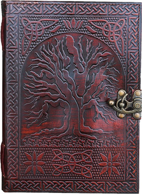Prathak Exports Handmade Leather Diary A5 Diary Plain 100 Pages(Brown)