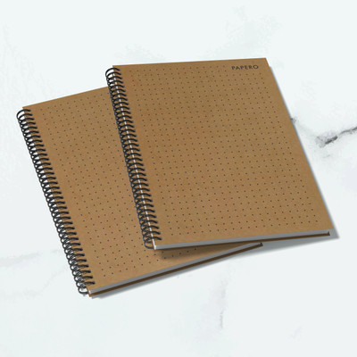 Papero Dot Grid A4 Notebook Checks 100 Pages(Black)