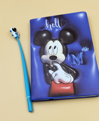 Paper Bear Mickey A5 Diary Designer 80 Pages(Blue, Pack of 2)