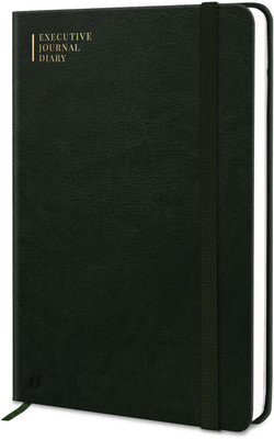 Jhingalala Leather Notebook Diary with Elastic Lock I Executive Notebook Journal Diary A5 Diary Ruled 192 Pages(Green)