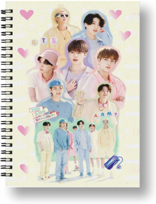 Papco BTS NOTEBOOK A5 Diary Ruled 144 Pages(Yellow)