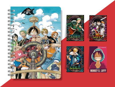 craft maniacs ANIME DIARY & 4 MAGNETIC BOOKMARKS A5 Diary RULED 160 Pages(Multicolor)