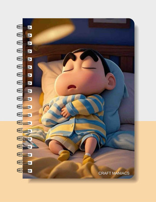 craft maniacs SHINCHAN DIARY 2025 A5 Notebook RULED 160 Pages(Multicolor)
