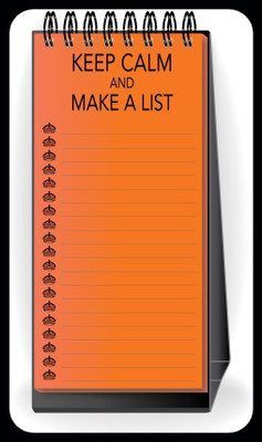 Nourish Desktop Standing Keep Calm and Make a List Orange_DRY Regular Desk Planner Ruled 50 Pages(Orange)