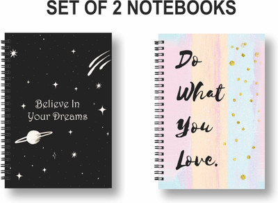ROT RIX combo of 2 Notebooks A5 Diary Ruled 144 Pages(Multicolor, Pack of 2)