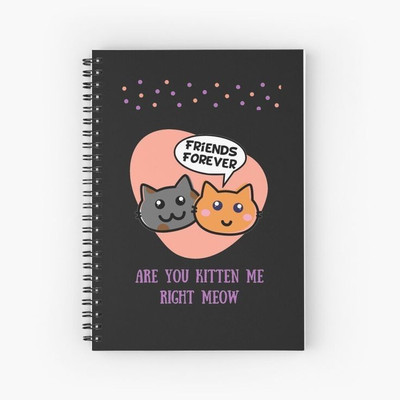 craft maniacs KITTY COLLECTION A5 Notebook RULED 160 Pages(Black)