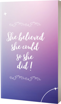 AccuPrints Blue Color Motivational Premium Soft Bound Notebook A5 Diary Ruled 200 Pages(Multicolor)