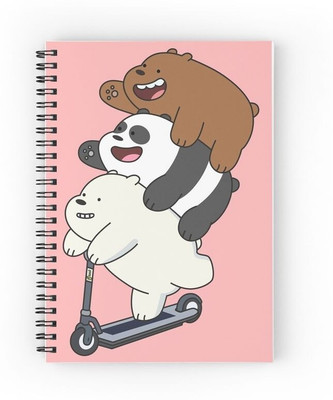craft maniacs BARE BEARS 2023 COLLECTION A5 Notebook RULED 160 Pages(Multicolor)