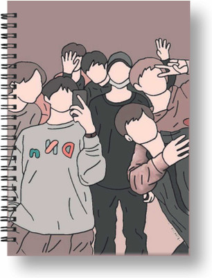 3DS Notebook A5 Diary Ruled 144 Pages(Brown)