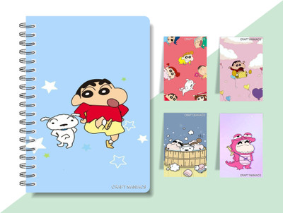 craft maniacs SHINCHAN 2023 NOTEBOOK COLLECTION A5 Diary RULED 160 Pages(White)
