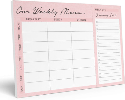 Inkdotpot Meal Planner Regular Planner Unruled 54 Pages(Pink)