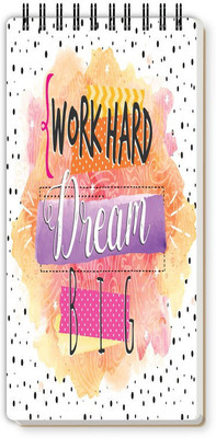Nourish ToDo List Note Pad_DRY Regular Note Pad Ruled 50 Pages(WORKHARDDREAMBIG)
