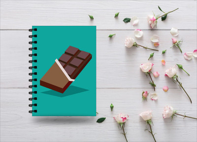 EVA RETAIL Chocolate Printed Spiral Wire Bound Notebook A5 Notebook Unruled 160 Pages(Multicolor)