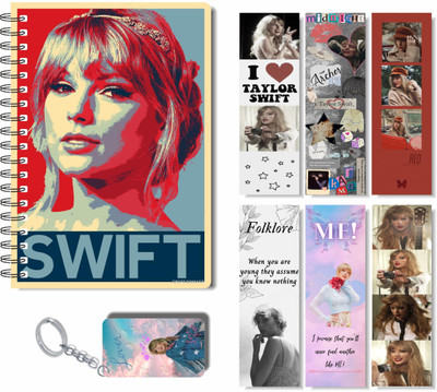 craft maniacs 2023 TAYLOR DIARY + TWO FREEBIE COLLECTION A5 Diary RULED 160 Pages(Multicolor)