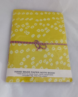 Hot shopper Hand made Regular Notebook Unruled 80 Pages(Yellow)