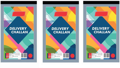 Brightstar Delivery Challan 50 Sets(50 Printed + 50 Printed + 50 Plain) (Pack of 1) Book-size Delivery Challan Triplate 50 Pages(White, Pack of 3)