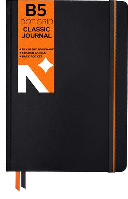 NEORAH - Dotted Journal Notebook - 160 Pages- 110 GSM - Office Hardcover Notebook B5 Note Book DOTTED 160 Pages(Black)