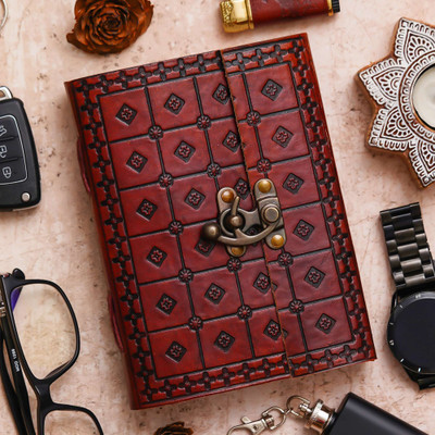 SHRIVACRAFTS Handmade Regular Diary unruled 200 Pages(Multicolor)