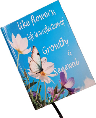 TECHNOCHITRA Blossoming Reflections | Nature-Inspired Diary Notebook A5 Notebook Ruled 192 Pages(Multicolor)