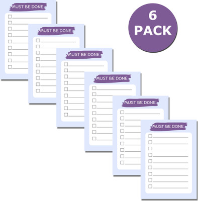 Tanvi Must Be Done, Reminder Pocket-size Memo Pad Ruled 480 Pages(Blue, Pack of 6)