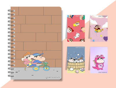 craft maniacs SHINCHAN 2023 NOTEBOOK COLLECTION A5 Diary RULED 160 Pages(White)