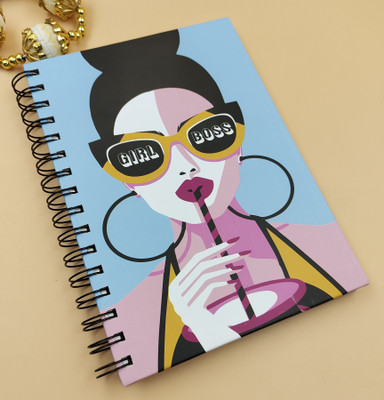 Paper Bear Fancy A4 Diary ruled 80 Pages(Light Blue, Pack of 2)
