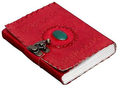 KRISHNA HANDICRAFTS Handcraft gift one stone (Red) A5 Diary Plain 100 Pages(Red)