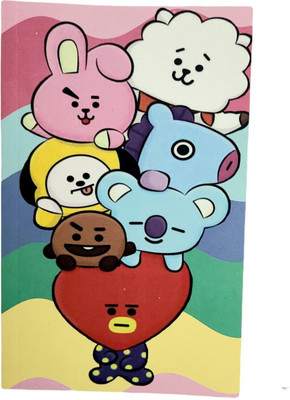 Conjoin BTS DIARY A5 Diary RULED 100 Pages(Multicolor)