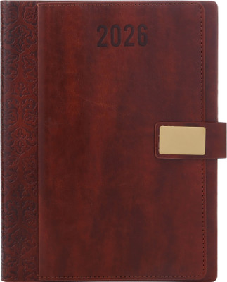 Scribelle Diary 2026 B5 Diary Single Ruled 324 Pages(Brown)