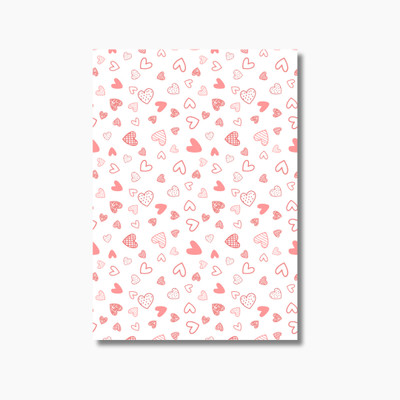 BlogPro A Premium Soft Bound Notebook Diary For Girls And Women , Doodle Heart Printed A5 Notebook Unruled 180 Pages(Multicolor3)