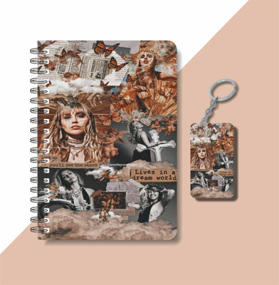 craft maniacs A5 NOTEBOOK + KEYCHAIN COLLECTION A5 Notebook RULED 160 Pages(Black, White, Multicolor)
