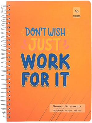 Pragya Spiral Notebook | (18x24 CM) | 600 GSM Cover B5 Notebook Unruled | Plain 300 Pages(Multicolor, Pack of 2)