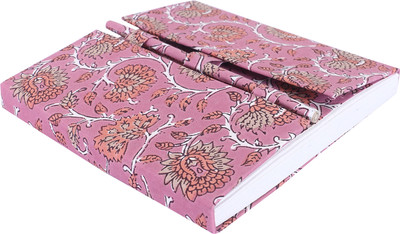 KUBER INDUSTRIES Cardboard Travel Notebook A5 Diary Plain Page 100 Pages(Light Pink)