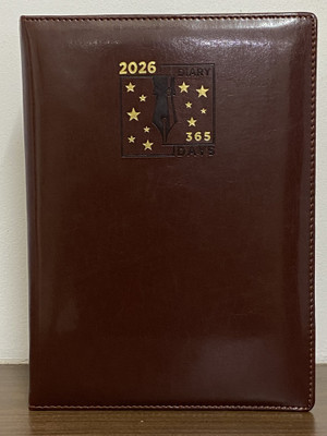 Anicca Premium Mehroon Star Sunday Separate Executive Leatherette Tabbed Journal 2026 B5 Diary Ruled 365 Pages(Maroon)