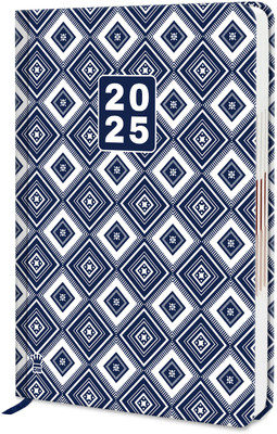 Diarymart Hard Bound 2025 Planner Diary with Dates I New Year Diary 2025 I A5 Diary Ruled 344 Pages(Blue)