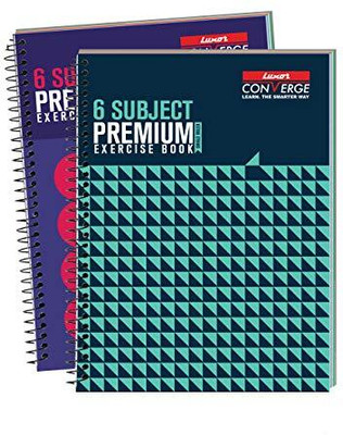 LUXOR Premium Exercise Regular Notebook Ruled 300 Pages(Assorted, Pack of 2)