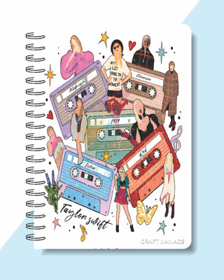 craft maniacs TAYLOR SWIFT 2024 COLLECTION A5 Notebook RULED 160 Pages(Multicolor)