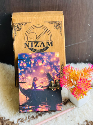 NIZAM HANDICRAFT Men woman Printed Diary Notebook With Lock Clasp For Gift/Office A5 Diary 200 200 Pages(Multicolor)