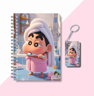 craft maniacs SHINCHAN 2025 NOTEBOOK COLLECTION A5 Notebook RULED 160 Pages(White)