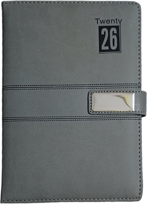 ShreeGanadhish 2026 Organizer/Executive/Planner/Notebook |Sunday Full page|24X18X3 CM B5 Diary Ruled 365 Pages(Ironside Grey)