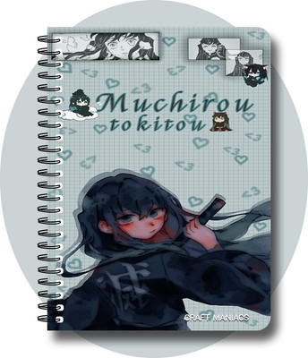 craft maniacs MUICHIRO TOKITO DIARY A5 Notebook RULED 160 Pages(Multicolor)