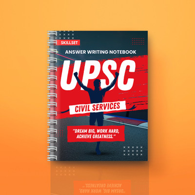 SKILLSET Upsc Answer Sheet- Upsc Answer Writing Copy -Notebook A4 Note Book Unruled 200 Pages(White)