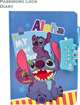 poksi A5 Password Lock Diary with Pen A5 Diary Ruled 160 Pages(Multicolor)