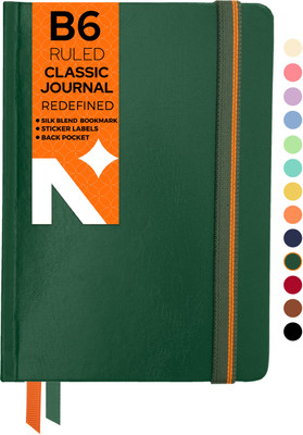NEORAH - Ruled Journal Notebook - 110 GSM - Office Hardcover Notebook - B6 Note Book Single Ruled 160 Pages(Dark Green)
