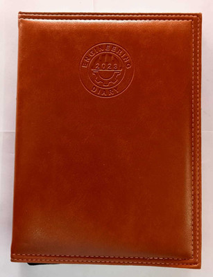 Aarohi Happy New year diary 2023 A4 Diary 200 Pages(Brown)