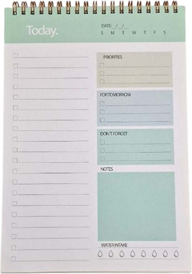 Greeshma Daily Planner To Do List Notepad Organizer Writing Pad for Home, Office Regular Planner Ruled 50 Pages(White)